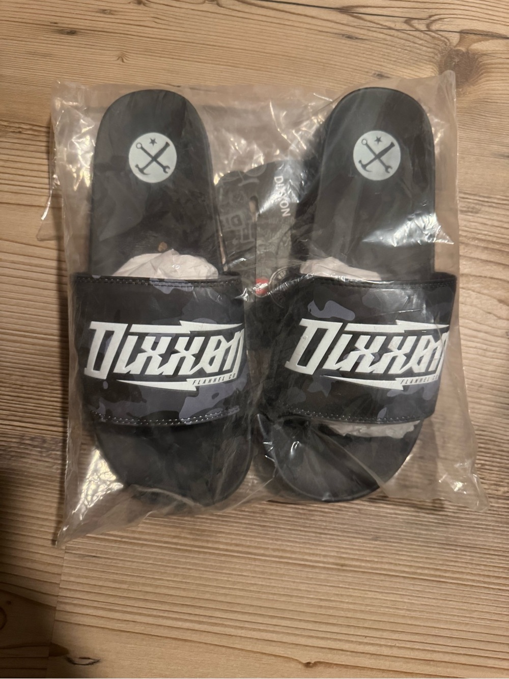 DIXXON Black Camo Logo Slide Sandals